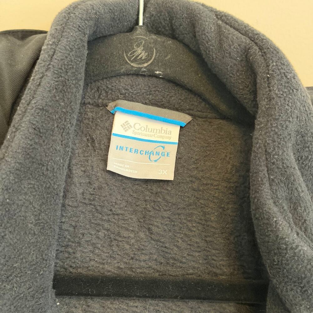 Columbia Interchange 3-in-1 Fleece Lined Jacket 3X Gray Gorpcore Hiking Outdoor - Picture 6 of 8
